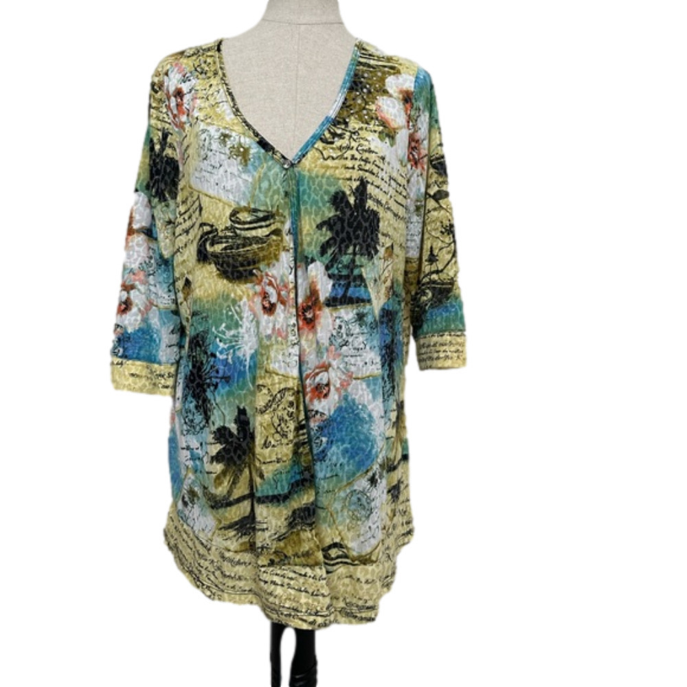 Onque Woman Elements of Life Embellished One Button Jacket
